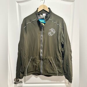 NEW BALANCE USMC US Marines Full Zip Reflective Jacket Sz Small-Long Made in USA